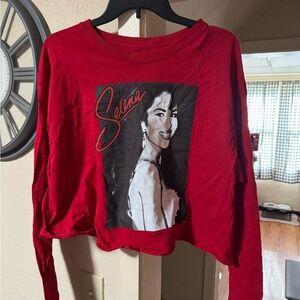 VERY GOOD CONDITION! Selena Red Graphic Women's Top - Size XL